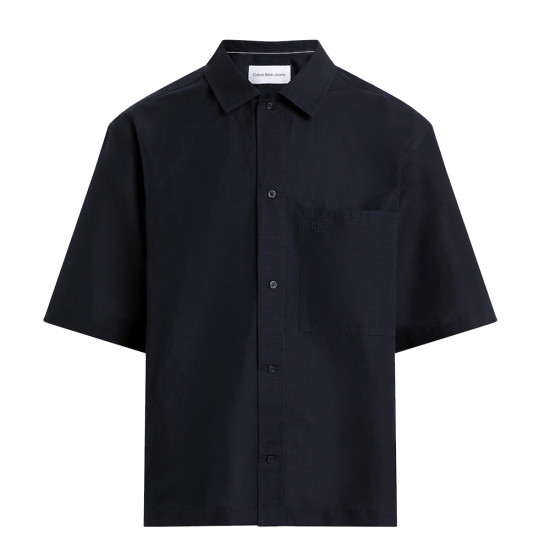 Calvin Klein Ανδρικό πουκάμισο Linen Cotton Short Sleeve Shirt